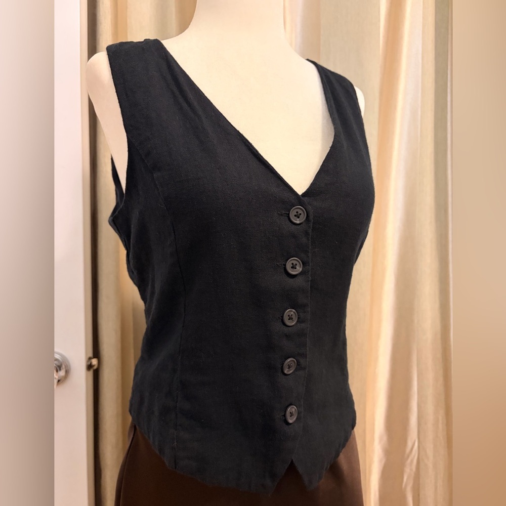 Buffalo Dark Navy Vest / Sleeveless Button Top